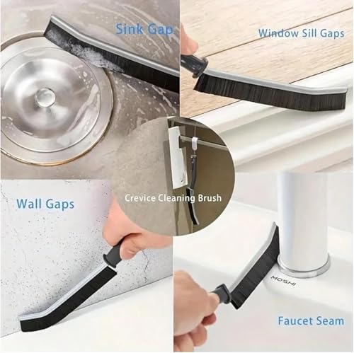 11Pcs Crevice Cleaning Brush Set, Grout Cleaner Brush for Deep Cleaning Gap, Hard Bristle Scrub Brushes Tools, Cleaning Supplies for Household Use, Bathroom, Kitchen, Toilet, Window