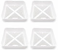 Leyso 8.5-inch Thermoplastic Floor Sink Drian Cover, Square Drain Basket, Drop-in Sink Drain Strainer, Fit in 12" Floor Sink & Use for Restaurant Compartment Sink (4 Pcs) - style: 2-3/8"H PP x 4