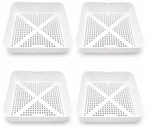 Leyso 8.5-inch Thermoplastic Floor Sink Drian Cover, Square Drain Basket, Drop-in Sink Drain Strainer, Fit in 12" Floor Sink & Use for Restaurant Compartment Sink (4 Pcs) - style: 2-3/8"H PP x 4