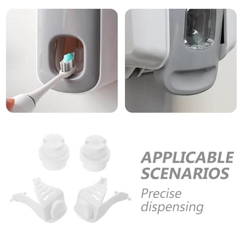 2 Sets Automatic Toothpaste Squeezer Spare Parts Kit - Vacuum Pump and Push Rod Replacement - DIY Toothpaste Dispenser Repair Accessories for Bathroom