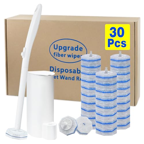 Disposable Toilet Brush and Holder Set, with 30 PCS Toilet Bowl Wand refills for Clorox. - size: 1 Count (Pack of 30)