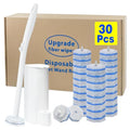 Disposable Toilet Brush and Holder Set, with 30 PCS Toilet Bowl Wand refills for Clorox. - size: 1 Count (Pack of 30)
