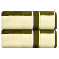 2-Piece Towel Set - 35x70in Extra Large Bath Towels - 500 GSM 100% Cotton Bath Towels - Absorbent Sheets for Shower, Gym, Spa, and Dorm Room by Lavish Home (Green) - color: Green