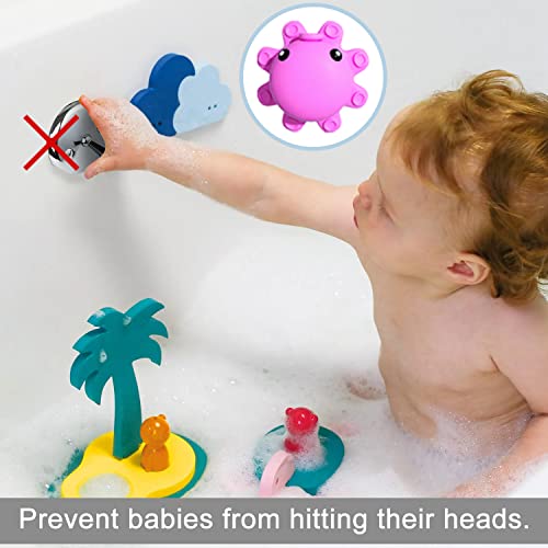 Bathtub Overflow Drain Cover - Tub Overflow Drain Cover, Soak Bath, Spa Accessories - Adds Inches of Water for Deeper Bath (Silicone, Hot Pink) - color: Hot Pink
