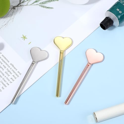 3 Pcs Toothpaste Squeezer, Metal Manual Toothpaste Squeeze Stainless Steel Manual Dispenser Roller Tube Bathroom and Kitchen Gadgets for Maximize Creams Paint Makeup & Beyond