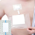 14 Pcs Waterproof Shower Cover 12"x16" with Non-Stick Center Pad for Large Port Surgery Incisions Protector Patch Transparent Film Clear Adhesive Wounds Dressing Bandage Shields - size: 12x16 Inch (Pack of 14)