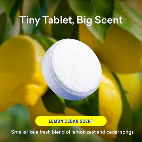 BLUELAND Toilet Bowl Cleaner Tablets, 14 Count (Pack of 2), Lemon Cedar, Plastic-Free, No Harsh Chemicals, Plant-Based, Septic-Safe, Removes Lime, Rust, Hard Water and Toilet Ring Stains - size: 14 Count (Pack of 2)