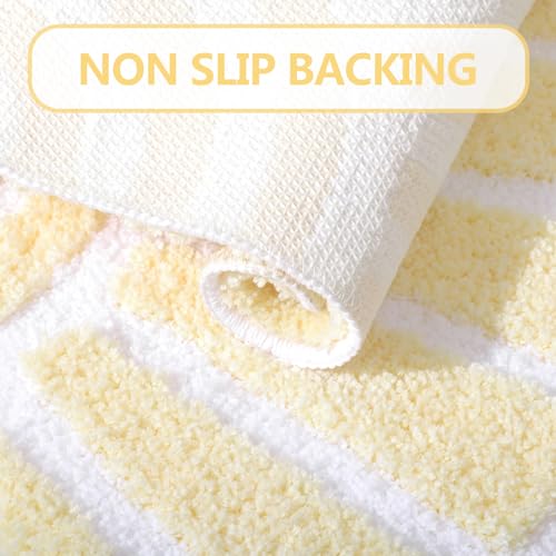 TRUEDAYS Bath Rug Beige Sun Bath Mat, Half Circle Cute Boho Bathroom Rugs Soft and Fluffy, Water Absorbent Bath Rug Machine Washable Bathroom Mat - color: Beige