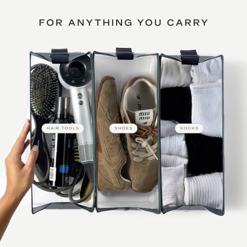 Cadence Parcel - Clear Travel Kit with Zipperless Magnetic Closure - Rose, Extra Large - Durable, Leak-Resistant and TSA Approved Toiletry Bag - Modular Organization - Recycled TPU (4 Qt) - color: Rose, size: Extra Large