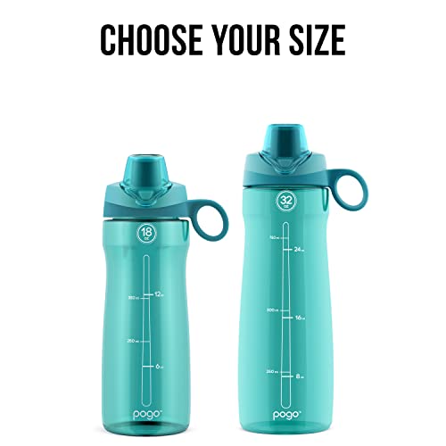 Pogo BPA-Free Plastic Water Bottle with Chug Lid, Blue Atoll, 32 oz. - color: Blue Atoll, size: 32 Ounces