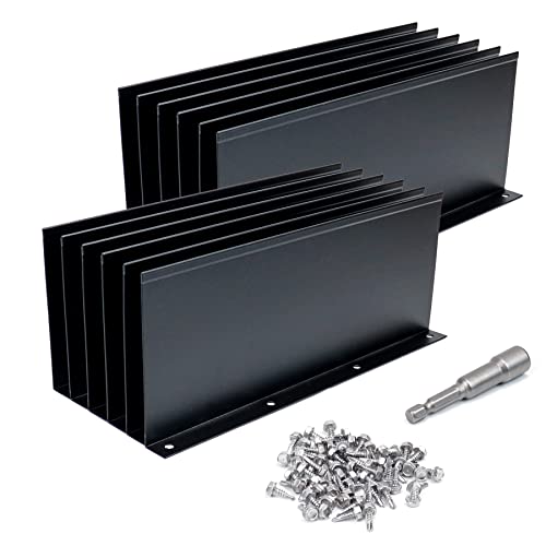 12 Pack Aluminum Gutter Valley Splash Guard,Keep Water from Overshooting The Gutter,for Valley,Corner,or Straight,10 inch Each Piece,Black - color: Black, size: 12 Pack