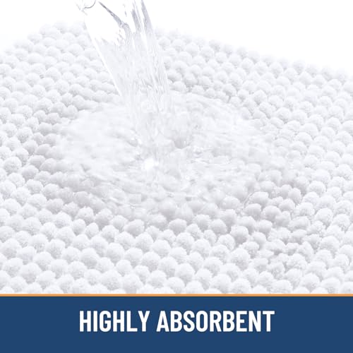 Arotive Bathroom Rugs 70" x 24", Ultra Soft Absorbent Chenille Bath Rugs, Rubber Backing, Machine Washable Bath Mats for Bathroom Floor, Tub and Shower, Home Decor Accessories, White - color: White, size: 70" X 24"