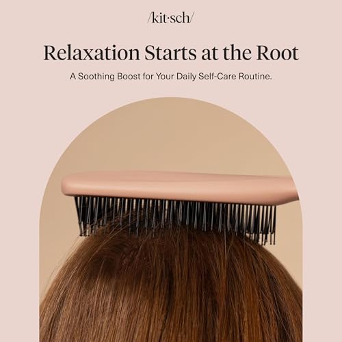 Kitsch Scalp Renewal Brush - Exfoliating & Scalp Massager for Hair Growth, Gentle Head Massage Brush to Remove Buildup, Boost Circulation & Relaxing Head Scrubber for Washing Hair - Terracotta - color: Terracotta