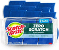 Scotch-Brite Zero Scratch Scrub Sponge, Kitchen Sponges for Cleaning Around the Home,Bathroom&More,Effective + Gentle Dish Scrubber,Best for Nonstick Pots and Pans,Safe on Most Surfaces (Pack of 45) - size: 45 Pack