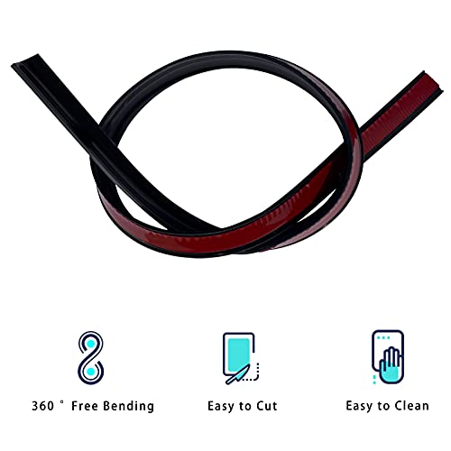 Water Guard for Kitchen Sink，Silicone Rubber Kitchen Splash Guard, Corner Water Retaining Dam Strip for Countertop,Shower, Bathroom, Self Adhesive Caulk Seal Strip Edge Trim (Black, 39 Inch) - color: Black, style: 39 Inch