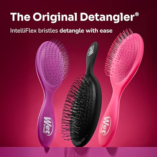 Wet Brush Original Detangler Hair Brush, Amazon Exclusive Aqua- Ultra-Soft IntelliFlex Bristles-Detangling Hairbrush Glides Through Tangles For All Hair Types (Wet Dry & Damaged Hair) - Women & Men | Ultra Soft IntelliFlex Bristles Gently Separate Knots w