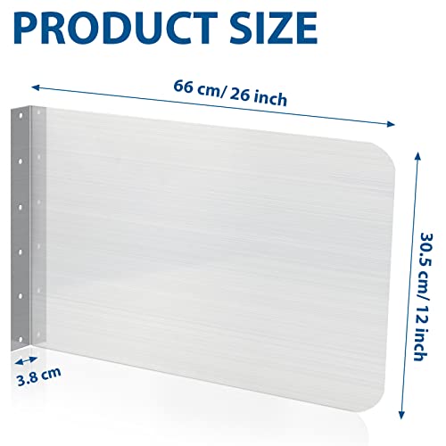 Amylove 26 x 12 Inch Stainless Steel Splash Guard Stainless Steel Wall Mount Guard with Screws Screws for Bathroom Sink Side Sink Splash Prep Sinks Protector for Commercial Kitchen Restaurant - size: 26 x 12 Inch