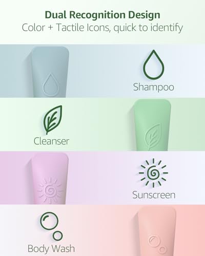 16-Piece Silicone Travel Bottles Set – TSA Approved Leakproof Toiletry Kit with Flat Easy-Squeeze Bottles, Pump & Spray, Waterproof Bag - color: 16C-Green, size: 16