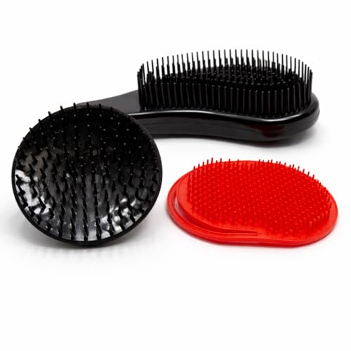 Wave Detangling Brush Set for Curly Hair, Thick, Straight & Natural Hair - Gentle Detangler Hair Brush for Women, Kids & Toddlers with Flexible Bristles -Hairbrush for Wet & Dry detangle | Gentle Detangler, Flexible Bristles, For Women & Kids, Wet & Dry H