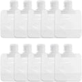 10Pcs Transparent Portable Fluid Packing Bags,New Travel Size Refillable Empty Squeeze Pouch, Premium Clear Travel Pouches for Toiletry, Lotion Shampoo Shower Gel Squeezable Bags (30ml),Bag and Cases