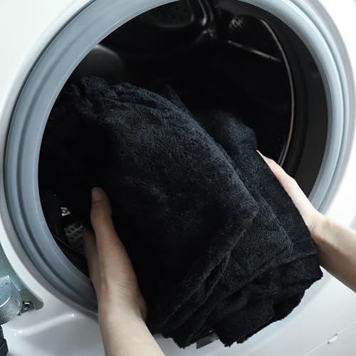 Super Absorbent Quick Dry Spa Bath Wrap Shower Skirt and Hair Drying Turban - 2pc Set (One-Size, Black) - color: Black