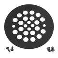 Artiwell 4-1/4“ Shower Strainer Drain Trim Set, Screw-in Shower Strainer Drain Cover, Plastic-Oddities Style Replacement Strainer Grid,Machine & Self-Tapping Screws Included (MATT Black) - color: Matt Black