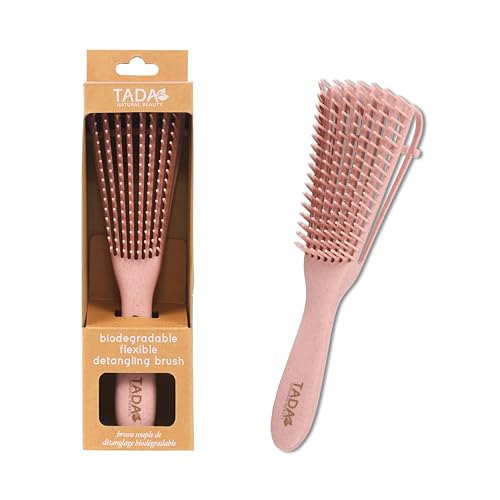 Flexible Detangling Hair Brush for Curly, Black Natural Hair, Afro Textured Size Adjustable Hairbrush (Pink) - color: Pink Flexible Brush