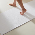 TYUU Bathroom Runner Rug, Long Bath Mat Washable Thin Quick Dry Low Pile Bathroom Runner Rugs 24 x 60 Non Slip, White 24"x60" - color: White, size: 2' X 5' (Runner)
