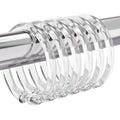 Amazer Plastic Shower Curtain Rings, 12 Pcs Clear Shower Curtain Hooks, O Shape Shower Curtain Hooks Rings, Easy to Snap Closure Shower Hooks for Shower Curtain and Liner Bathroom - color: Clear, size: 12 Pack