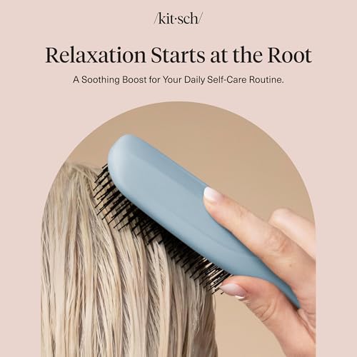 Kitsch Scalp Renewal Brush - Exfoliating & Scalp Massager for Hair Growth, Gentle Head Massage Brush to Remove Buildup, Boost Circulation & Relaxing Head Scrubber for Washing Hair - Haze Blue - color: Haze Blue
