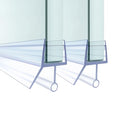 Shower Door Bottom Seal,2 PCS 3/8" X 36" Shower Door Sweep for 3/8 Inch Glass,Frameless Glass Door Seal Strip to Seal 11mm Gap,Stop Shower Leaks and Create a Water Barrier - size: For 3/8" Glass