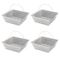 Leyso Stainless Steel Floor Sink Drop-in Basket Strainer Sink Drain Cover 8-1/2" x 8-1/2” x 3-1/8” for Kitchen, Restaurant, Bar, Buffet (Drop-in SS x 4) - style: Drop-in SS x 4