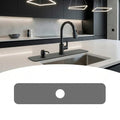 Cuttable Kitchen Sink Faucet Mat: 24" Lx5.5 W Splash Guard with Center Hole | Customizable Absorbent Non-slip Fabric Rubber Mat, Cut to Fit 2,3,4 Holes Irregular Sink with Soap Dispenser Air Gap - size: 24''Lx5.5''W