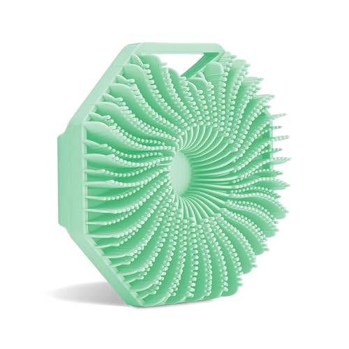 Sud Scrub® Antimicrobial Silicone Body Scrubber, Exfoliating Body Brush for Sensitive Skin, Antibacterial Shower Scrubber for Body, Bathroom Essentials for Men & Women, Mint - color: Mint