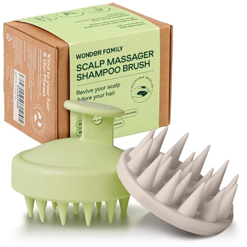 Silicone Scalp Scrubber for Dandruff – Serum, Balm, & Hair Oil Applicator – Scalp Massager Hair Growth for Men, Women – Shampoo Massager Brush or Head Scratcher – Alternative to Shower Comb (Green) - color: Green