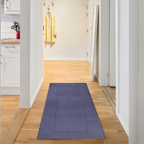 Soft Hallway Runner Rug,Washable Floor Rugs, Non Slip Memory Foam Rug,Super Water Absorption, Suitable for Bathroom Mat, Entrance,Kitchen, Living Room Decor(2x5ft Slate Grey) - color: New Slate Grey, size: 2' x 5' (Rectangular)