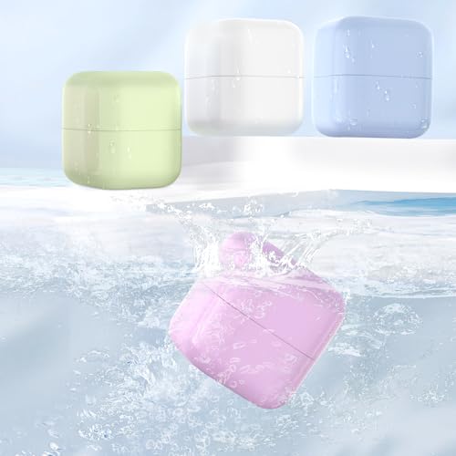 Travel Cosmetic Jars, TSA Approved 1.7oz Leakproof Cream Containers with Lids & Spoons, Macaron Portable Empty Makeup Sample Pots for Travel Business Trip - size: 50ML