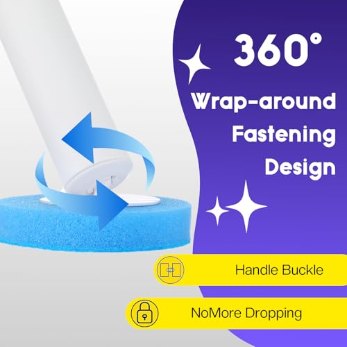 Disposable Toilet Brush Toilet Bowl Cleaner Wall Mounted Toliet Wand Kit with Holder Toilets Cleanings Stick Cleaning Supplies 42 Refills Pads for Cleaning and Hygienic Bathroom Maintenance