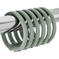 Amazer Plastic Shower Curtain Rings, 24 Pcs Shower Curtain Hooks, O Shape Sage Green Shower Curtain Hooks Rings, Easy to Snap Closure, Shower Hooks for Shower Curtain and Liner Bathroom - color: Sage Green, size: 24 Pack
