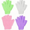 4 Pairs Exfoliating Bath Gloves, Nylon Double Sided Exfoliating Gloves for Beauty, Spa, Massage, Skin Shower, Body Scrubber Bathing Accessories