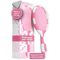 FRAMAR Checkered Hair Brush Detangler – Wet Hair Brushes For Women, Womens Hair Brush, Hair Accessories, Hairbrush For Women, Cepillos Para Cabello, Reduces Breakage – Detangle Brush - Pink - color: Pink Checkered