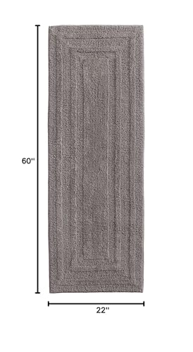 Eddie Bauer - Bathroom Rug, 100% Soft Plush Tufted Cotton Runner Rug, Highly Absorbent, Quick-Dry, and Skid-Resistant Backing (Logan Medium Brown, 22" x 60") - color: Medium Brown, style: 22" x 60"