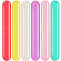 6 Pack Travel Toothbrush Case, Breathable Portable Toothbrush Holder, Plastic Toothbrush Cover Container for Traveling, Bathroom, School, Home, Business, Camping - color: Cyan+Pink+Purple+Yellow+Red+Beige
