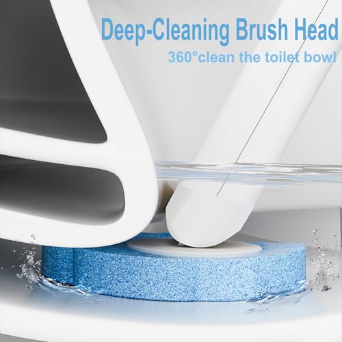 2 Pack Disposable Toilet Brush and Holder Set,Extended Handle with 48 Cleaner Refills Toilet Brush for Toilet Bowl Cleaners,Bathroom Cleaning, Bathtub - Blue (Ocean Fresh Scent) - size: 2 set+48 refills-Blue