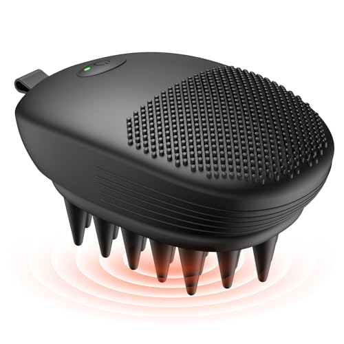 EKZ Sonic Vibrating Scalp Massager Shampoo Brush – Electric Silicone Hair Scrubber for Deep Scalp Cleansing, Dandruff Removal, Rich Foam & Relaxing Massage, Wet & Dry Use, USB-C Charging