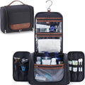 Ralnitote Large Hanging Toiletry Bag for Men, Travel Bathroom Bag with Hook, Hygiene Bag Organizer for Shower, Shaving & Grooming Essentials, Black - color: Black