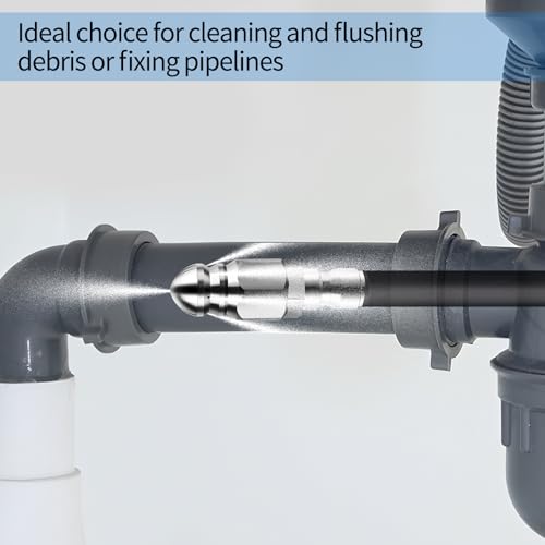 Sewer Jetter Nozzle,Stainless Steel,Drain Augers, Sewer Pipe Dredging and Cleaning Tools for Pipe Unclogging - Drain Clog Remover | Hair Clog Remover | Toilet Clog Remover （Type A） - style: A