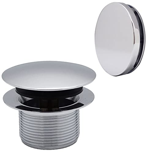 Westbrass 1-1/2" MPSM Coarse Thread Tip-Toe bathtub Drain Plug with Floating Faceplate, Polished Chrome, D398RK-26 - color: Polished Chrome, size: 1 Pack