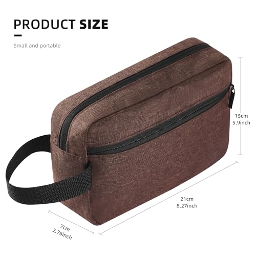 Icramsy Travel Toiletry bag Toiletry bag for women men Hanging Cosmetic bag Travel accessories for Women Men (Brown) - color: Brown