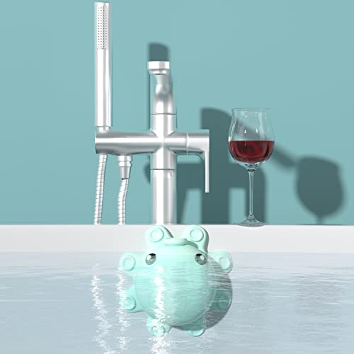 Bathtub Overflow Drain Cover Tub - Silicone Bathroom Overflow Drain Cover, Bath Tub Overflow Cover, Bathroom Spa Accessories, Adds Inches of Water for Deeper&Warmer Bath，Aqua Green - color: Squidward